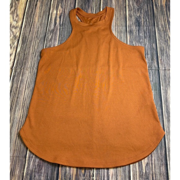 Nike Dri-FIT Tank Top Womens M Copper Sleeveless Racerback Athletic Training - Picture 1 of 13